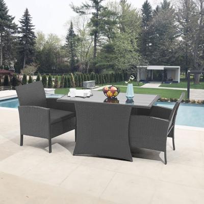 Artistiq Loungeset 'Telecia' Tafel + 2 stoelen, kleur zwart Artistiq Loungeset 'Telecia' Tafel + 2 stoelen, kleur zwart