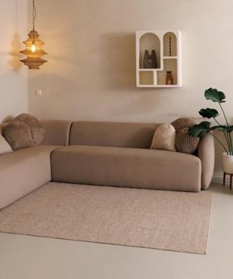 Tapeso Laagpolig vloerkleed Lush - beige - 120x170 cm