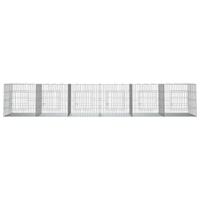 Konijnenkooi met 6 panelen 327x79x54 cm gegalvaniseerd ijzer - thumbnail