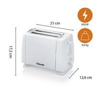 Tristar BR-1009 Broodrooster Met geïntegreerde broodopzet Wit - thumbnail