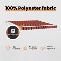 VidaXL Markies oranje en bruin 350 x 250 x 165 cm polyester - thumbnail