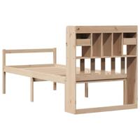 Bed met boekenkast zonder matras massief grenenhout 90x190 cm - thumbnail