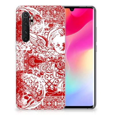 Silicone Back Case Xiaomi Mi Note 10 Lite Angel Skull Rood Silicone Back Case Xiaomi Mi Note 10 Lite Angel Skull Rood