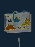 Dalber wandlamp Dinos glow in the dark 31 cm E27 60W wit - thumbnail