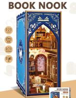 PlayfulMario BookNook Salton Bookstore met verlichting Houten Modelbouw Creatief & Educatief - thumbnail