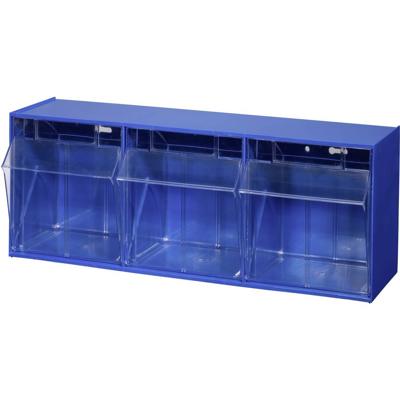 Allit 464410 Assortimentsbakken VarioPlus ProFlip 3 Stapelbaar (b x h x d) 600 x 240 x 200 mm Blauw, Transparant 1 stuk(s)