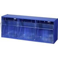 Allit 464410 Assortimentsbakken VarioPlus ProFlip 3 Stapelbaar (b x h x d) 600 x 240 x 200 mm Blauw, Transparant 1 stuk(s) - thumbnail