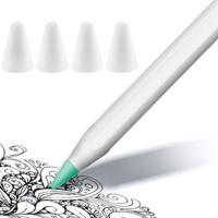 4 STKS antislip Mute slijtvaste NIB cover voor Apple pencil 1/2 (wit) - thumbnail