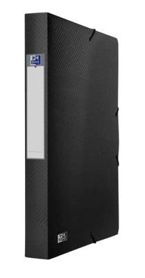 Oxford Urban elastobox uit PP, formaat 24 x 32 cm, rug van 4 cm, zwart