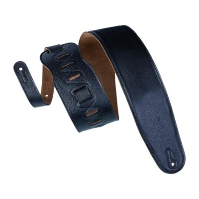 Levys Leathers M4GF-BLK gevoerd lederen gitaarband, zwart