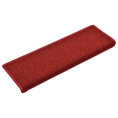 VidaXL Trapmatten 15 st 65x21x4 cm röd rechthoekige rand VidaXL Trapmatten 15 st 65x21x4 cm röd rechthoekige rand