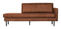 WOOOD Daybed 'Rodeo' Rechts, kleur Cognac - thumbnail