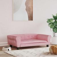 VidaXL Hondenmand 95x55x30 cm fluweel roze - thumbnail