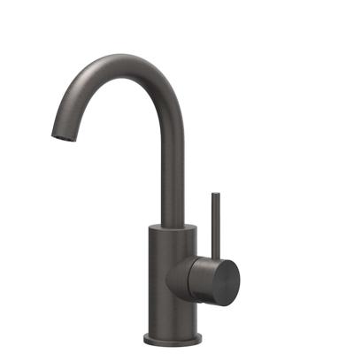 IVY Concord Wastafelmengkraan - opbouw - draaibare uitloop - coldstart - RVS316 - geborsteld carbon black PVD 6100264