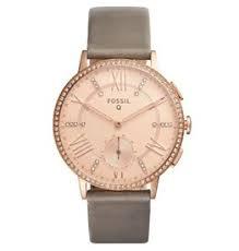 Horlogeband Fossil S221346 Leder Grijs 22mm