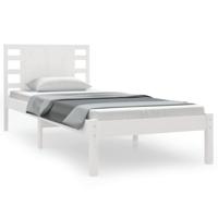 Bedframe massief hout wit 120x190 cm - thumbnail