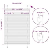 Pliss rolgordijn 90x150 cm stofbreedte 89,4 cm bordeauxrood - thumbnail