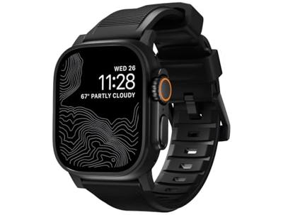 Nomad Rugged horlogeband / zwarte hardware 45/46/49 mm - Black