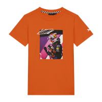 MV Kids - T-shirt Fotoprint - Oranje - Max Verstappen - thumbnail