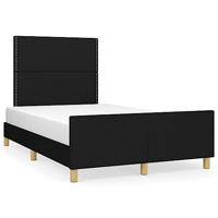 Bedframe zonder matras 120x200 cm stof zwart - thumbnail