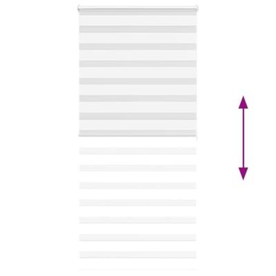 Zebra rolgordijn 110x200 cm stofbreedte 105,9cm polyester wit