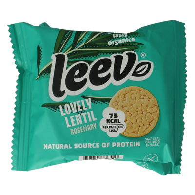 Leev Lovely lentil cakes rosemary bio 54 Gram Leev Lovely lentil cakes rosemary bio 54 Gram