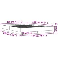 Bedframe LED massief hout wit 120x200 cm - thumbnail