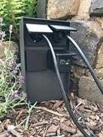 BOLD 11030 Buitenstopcontact 4-voudig Antraciet Zonder kabel - thumbnail