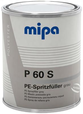 Mipa spuitplamuur "p 60 s". ds.p60s spray filler 1l m.haerter