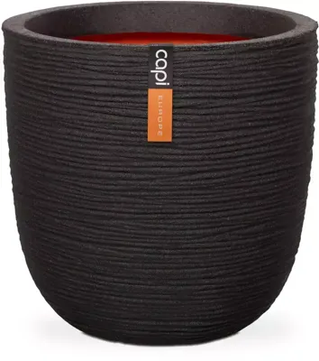 Capi Pot Bol Rib NL 43x41 cm - Zwart - thumbnail