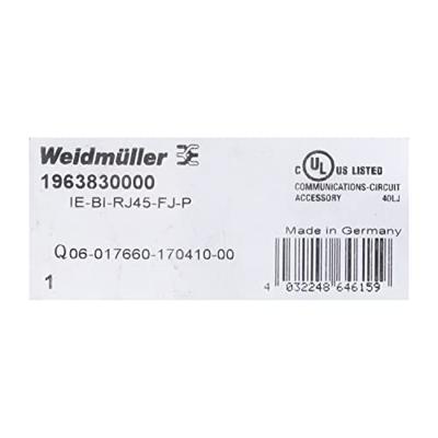 Weidmüller 1963830000 Sensor/actuator connector, niet geassembleerd RJ45, inbouwdeel 10 stuk(s) Piece