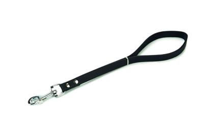 Beeztees hondenriem, kort, leer, zwart, 40 x 1,8 cm