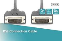 Digitus AK-320108-010-S DVI-kabel DVI Aansluitkabel DVI-D 24+1-polige stekker, DVI-D 24+1-polige stekker 1.00 m Zwart Schroefbaar - thumbnail