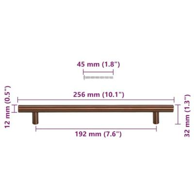 VidaXL Handvatten 5 st 192 mm roestvrij staal bronskleurig