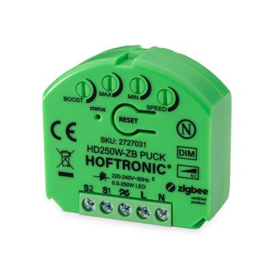 Zigbee Smart Puck LED Dimmer - 0,5-250W - Fase-afsnijding - Pulsdrukker/app - Multiway Zigbee Smart Puck LED Dimmer - 0,5-250W - Fase-afsnijding - Pulsdrukker/app - Multiway