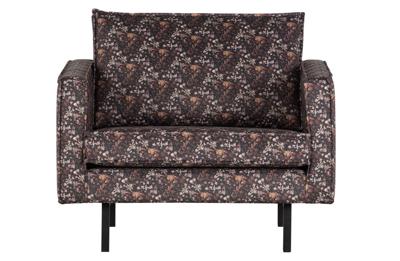 BePureHome Fauteuil 'Rodeo' Velvet, kleur Flower Chestnut