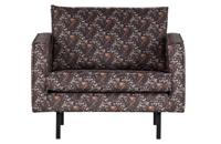 BePureHome Fauteuil 'Rodeo' Velvet, kleur Flower Chestnut - thumbnail