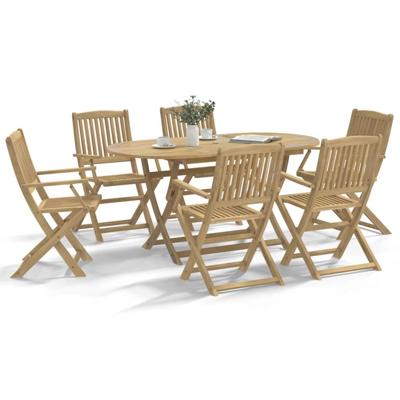 Tuinstoelen 6 st inklapbaar 54x61x88 cm massief acaciahout