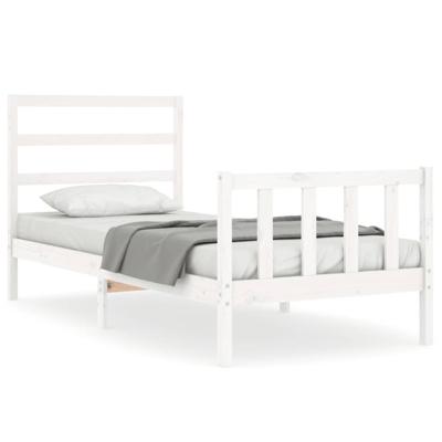 Bedframe zonder matras massief grenenhout wit 90x190 cm