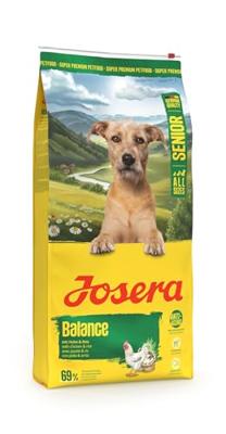 JOSERA Senior Balance Kip & Rijst (1 x 12,5 kg) | Premium droogvoer voor volwassen oudere honden | fosforarm - met weinig vet en eiwitten speciaal voor senioren | glutenvrij | 1 stuk