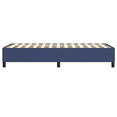 Bedframe zonder matras 100x200 cm stof blauw