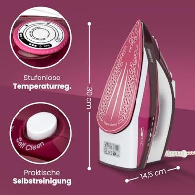 Clatronic DB 3705 Stoomstrijkijzer Wit, Rood 2600 W