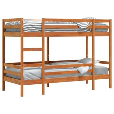Stapelbed massief grenenhout wasbruin 75x190 cm Stapelbed massief grenenhout wasbruin 75x190 cm