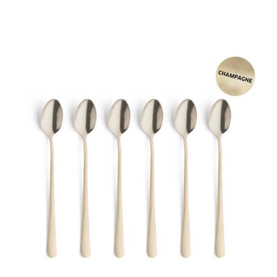 Amefa austin latte lepels 6 stuks champagne