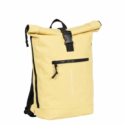 New Rebels Mart New York 21L Rugtas werktas Rolltop Waterafstotend Laptop 15.6" Butter Yellow