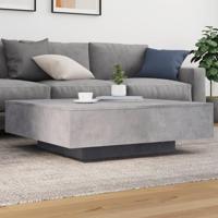 Salontafel 100x100x31 cm bewerkt hout betongrijs - thumbnail
