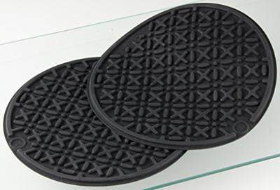 Fackelmann onderzetters doorsnede 20 cm food&more zwart 2 stuks