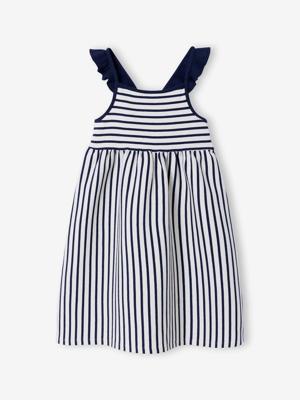 Meisjesjurk zonder mouwen marineblauw