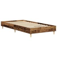 Bedframe zonder matras 100x200 cm spaanplaat bewerkt hout - thumbnail