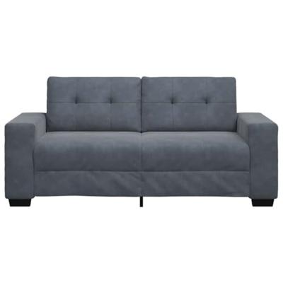 Loveseat bank 140 cm fluweel donkergrijs Loveseat bank 140 cm fluweel donkergrijs